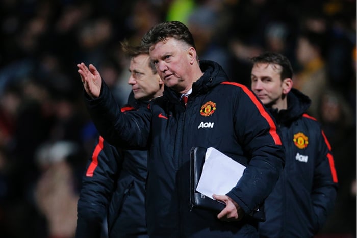 Louis Van Gaal cuts a frustrated figure at the end