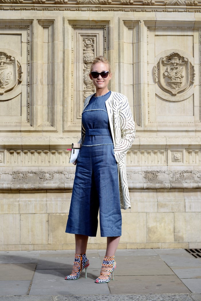 <strong>Jane Halsall, 37, Trainee psychologist</strong><br><br>I’m excited for the Olivier Rouseting talk. I like Balmain for its edgy style but I also think Alexa Chung, who’s interviewing him, is a style icon. My shoes are by Sophia Webster, my top and culottes are by Whistles and my coat is by Carmen Marc Valvo