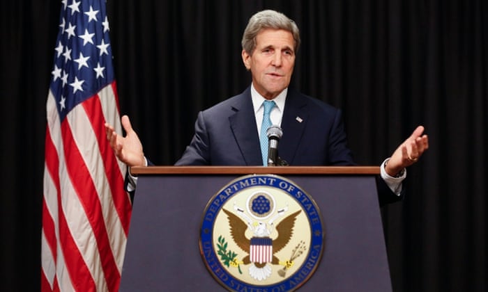 US secretary of state John Kerry speaks during a news conference in Nairobi, Kenya, where he said South Sudan’s leaders have squandered the chance to end civil war.