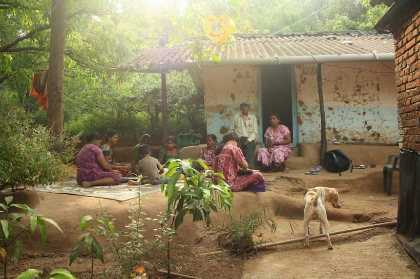 Residents of Chuna Pada, a tribal settlement inside the SGNP.