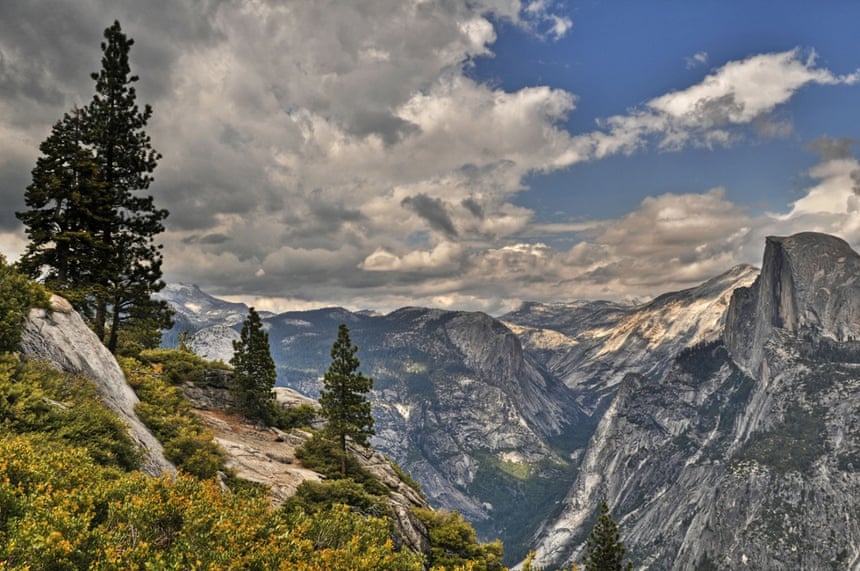 The view from Glacier Point down Yosemite Valley.