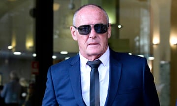 Chis Dawson is seen leaving the Downing Centre Local Court in Sydney, Thursday, June 20, 2019. Dawson, who was extradited from Queensland, is accused of murdering his wife Lynette in 1982. (AAP Image/Bianca De Marchi) NO ARCHIVING