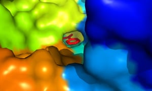 Une image scientifique d'une «super-enzyme» développée à l'Université de Portsmouth.