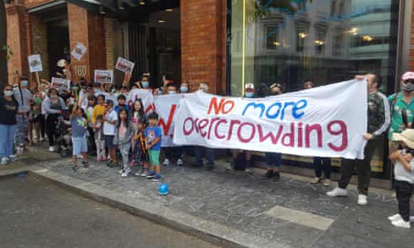 Build to rent’s glitzy goldrush raises fears for social housing A protest organised by Housing Action Southwark and Lambeth last June