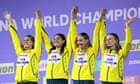 Australian relay women win 4x100m gold at world championships