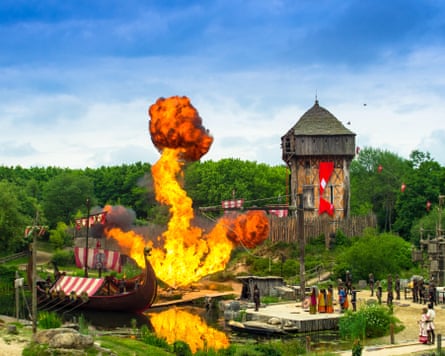 The Viking show in the Puy du Fou theme park in Les Epesses, France