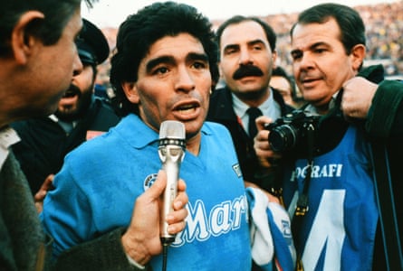 Diego Maradona at the Stadio Sao Paulo in 1988.