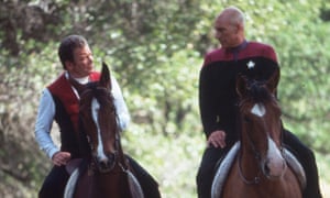 ‘Oh no, Patrick!’ ... William Shatner and Stewart in Star Trek.