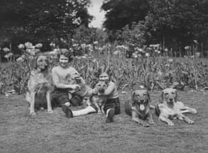 1936: Princesses Elizabeth and Margaret in the grounds of the royal lodge at Windsor