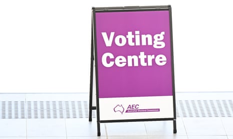 An AEC voting sign.