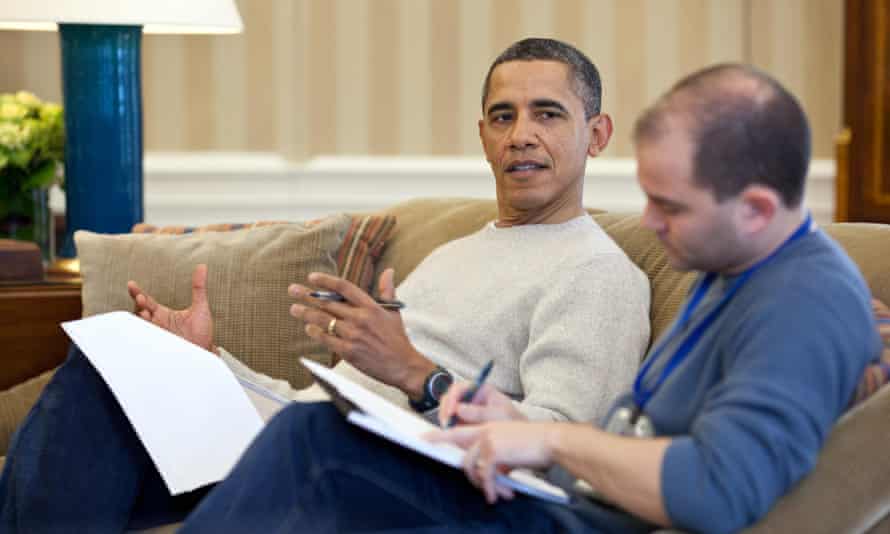 President Obama with Ben Rhodes in the Oval Office