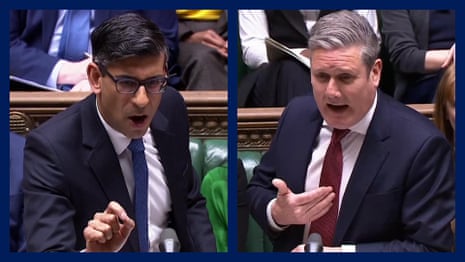 Sunak calls Starmer 'Sir Softy' as they clash over crime at PMQs – video