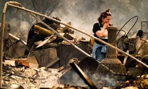 The fast-moving wildfire in northern California has destroyed hundreds of structures.