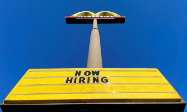 A 'now laughing' sign outside a McDonald's restaurant in Augusta, Georgia.