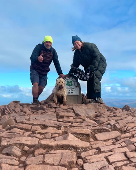 Dunn and her husband at the summit of Pen y Fan