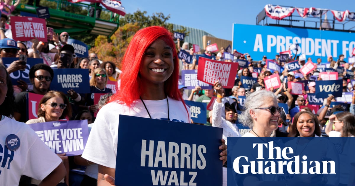Harris rally in Atlanta brings out thousands of supporters on little notice | Atlanta | The Guardian
