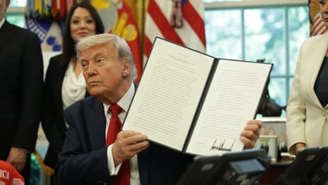 Trump says US education is getting out of DEI 'after being in that jungle for a long time' – video