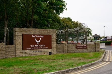 The main gate of RAF Fairford