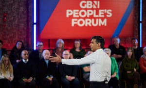 British Prime Minister Sunak participates in the GB News People's Forum in County Durham