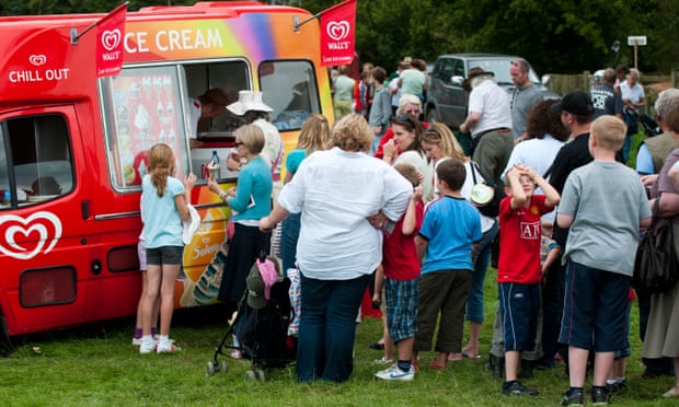 queue at an ice-cream van