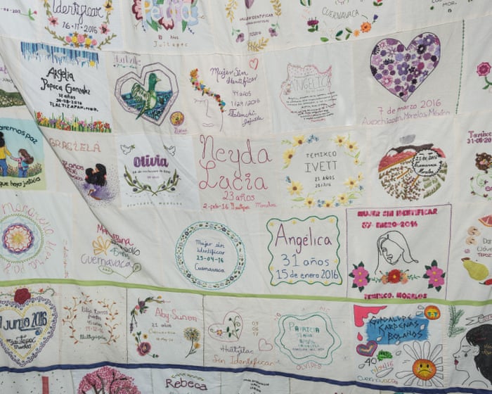 Stitch her name: the women honoring Mexico femicide victims in embroidery