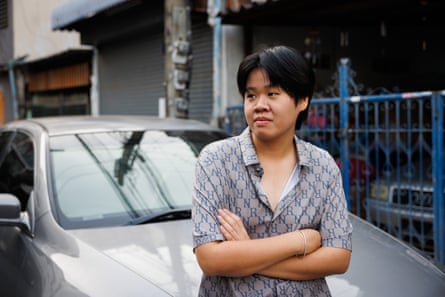 Titapa Thaipreecha with her car that she will drive to Udon Thani for her first ever job.