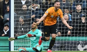 Matt Doherty celebrates scoring for Wolves against his new club