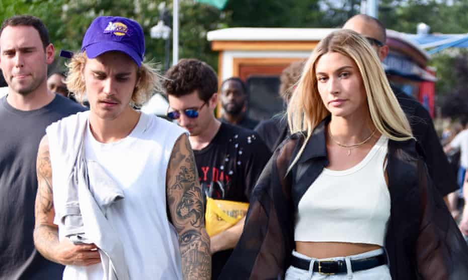 Justin Bieber and his wife, Hailey Baldwin, who he says turned his life around, in 2018.
