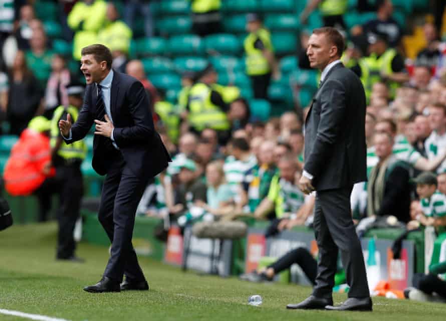 Gerrard did well at Rangers but has he really earned the Aston Villa job? | Steven Gerrard 2 Steven Gerrard has joined the former Celtic manager Brendan Rodgers in moving from Glasgow to the Premier League.