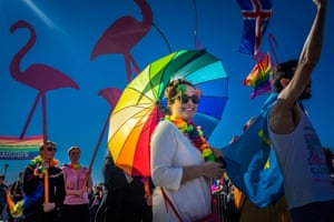 The Reykjavik Pride 2014 parade.
