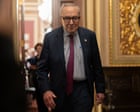 Schumer faces calls to resign as minority leader after some Democrats work with Republicans to end shutdown – live