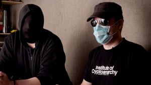 German crypto-arnarchists Smuggler, left, and Frank