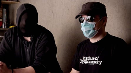 German crypto-arnarchists Smuggler, left, and Frank