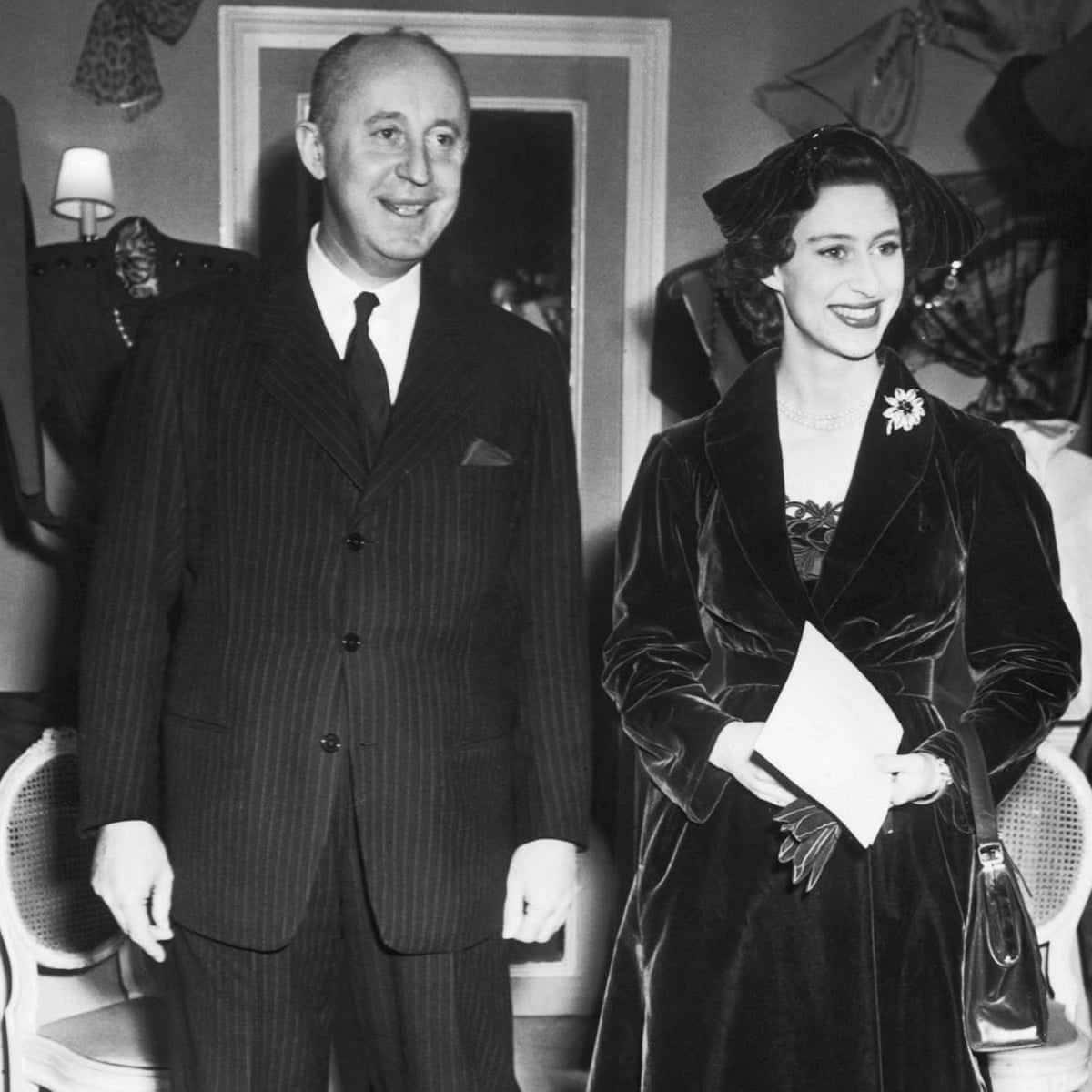 Christian Dior, the rising star of French fashion – archive, 1947