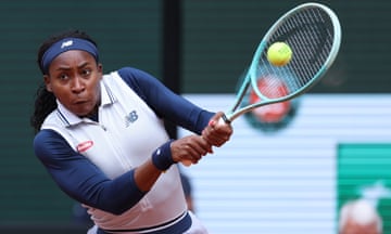 Coco Gauff during her fourth round women’s singles match on day eight of the 2024 French Open