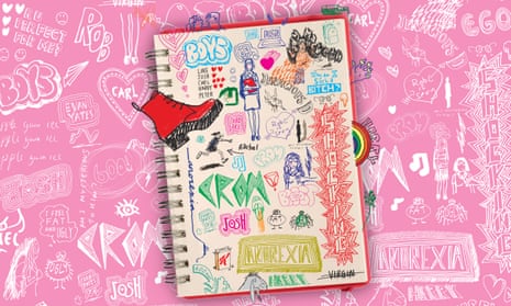 An illustration of Amelia Tait's teenage diary
