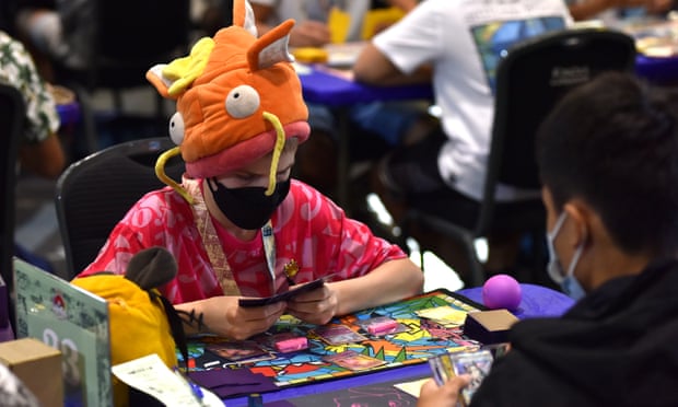 Passion … a young fan wears a themed hat at the World Championships.