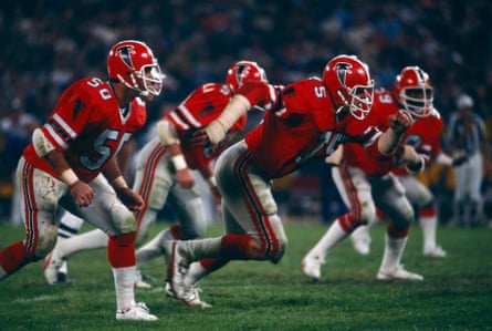 The Falcons’ throwback logo was intended as a tribute to the team’s original falcon emblem, used during the 1960s and 1970s.