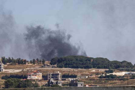 Israeli artillery shelling in southern Lebanon on Thursday, amid escalating tensions along the border region.