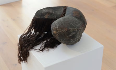 Her sculpture period: Bronze with Hair, 1988.