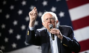 Focused on his message … Bernie Sanders