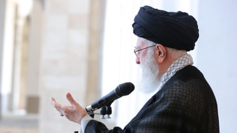 Iran's supreme leader praises 7 October attacks and defends strikes on Israel – video