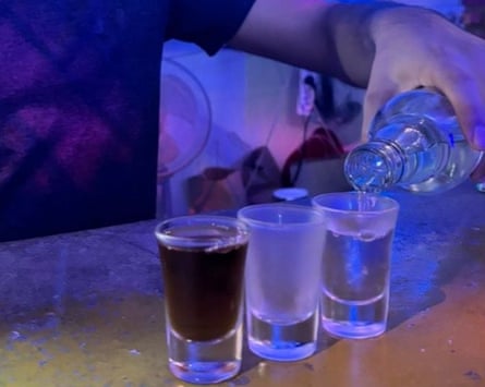 Photo Clarke took of the shots being poured