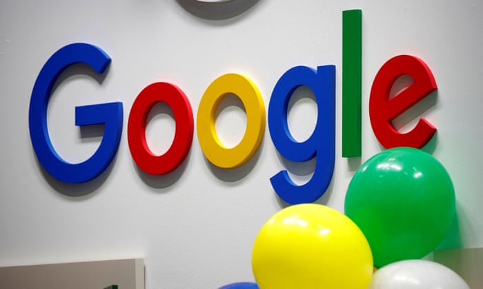 Google logo and balloons