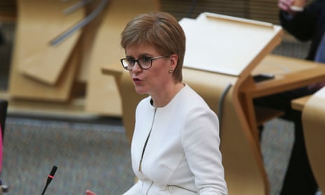 Nicola Sturgeon at the Scottish parliament.