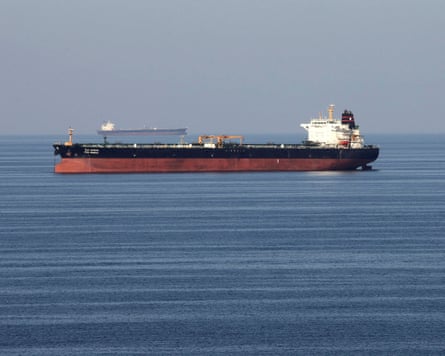 Oil tankers pass through the strait of Hormuz in 2018.