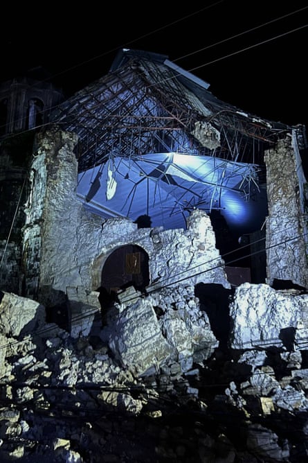 A damanged church in Cebu