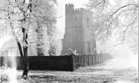 St Mary’s Church, Old Linslade, Bedfordshire, a picture taken in about 1890 showing the hoarfrost.