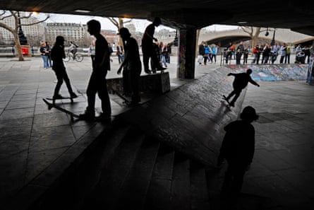 Board meeting … the skates who gather in the undercroft below the Queen Elizabeth Hall campaigned to save it from demolition.