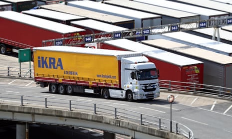 A lorry at the Port of Dover